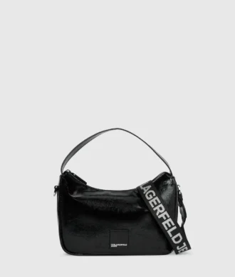 Glansig mini-hobo-väska Glansig mini-hobo-väska
