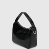 Glansig mini-hobo-väska Glansig mini-hobo-väska