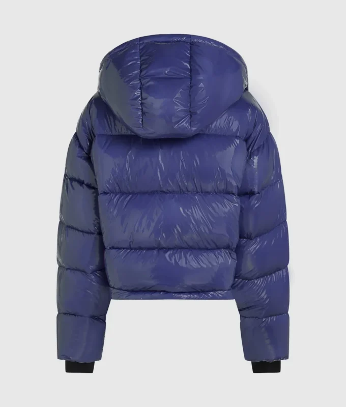 Glänsande boxig pufferjacka Glänsande boxig pufferjacka