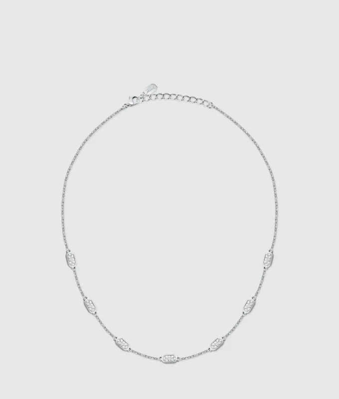 Halsband med kristall länkar Halsband med kristall länkar