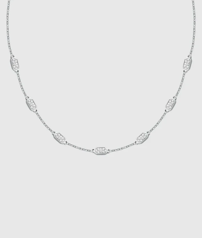 Halsband med kristall länkar Halsband med kristall länkar