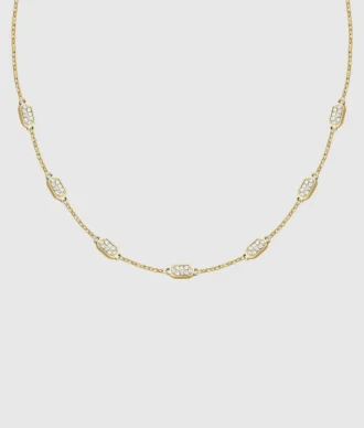 Halsband med kristall länkar Halsband med kristall länkar