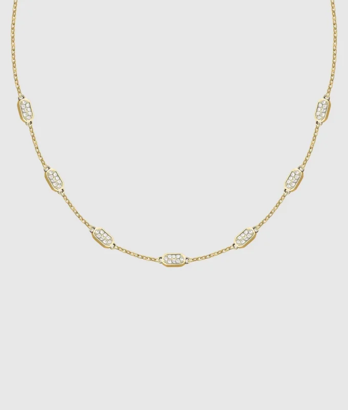 Halsband med kristall länkar Halsband med kristall länkar