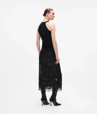 Halterneck-top med strass
