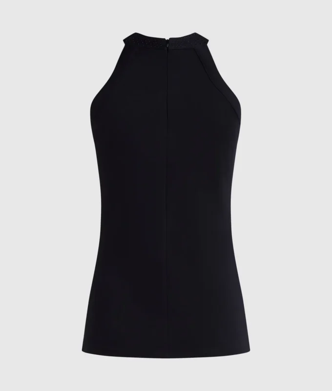 Halterneck-top med strass