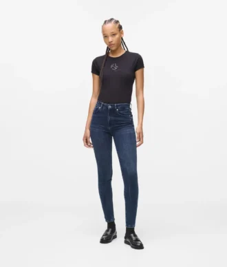 Högmidjade skinny jeans