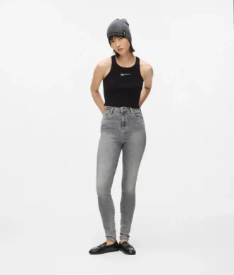 Högmidjade skinny jeans
