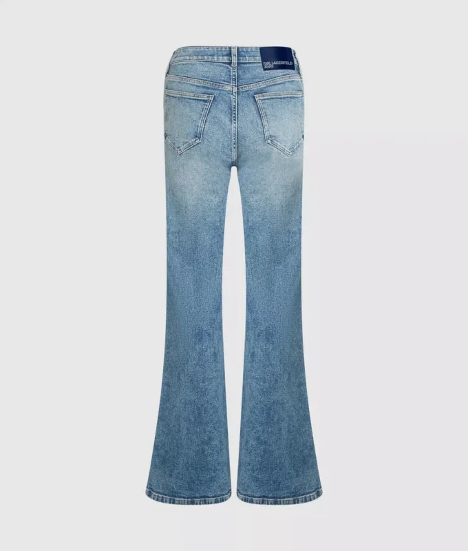 Högmidjade utsvängda jeans Högmidjade utsvängda jeans