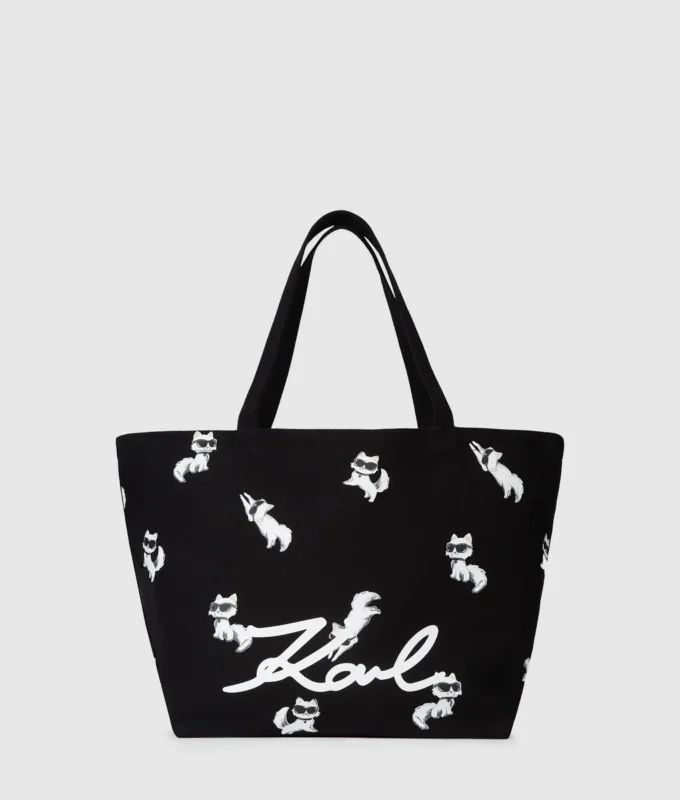 Ikon Choupette-shopper med tryck Ikon Choupette-shopper med tryck