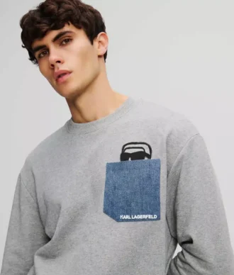 IKON DENIM POCKET SWEATSHIRT IKON DENIM POCKET SWEATSHIRT
