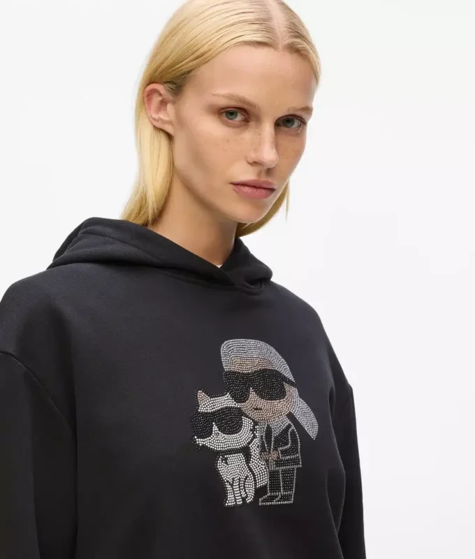 Ikon-hoodie med strass Ikon-hoodie med strass
