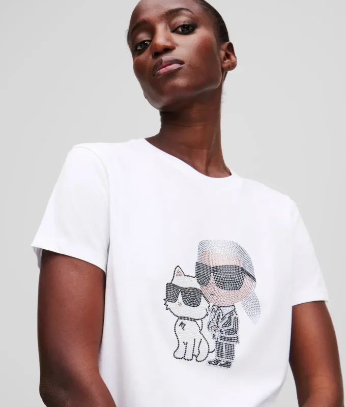 IKON KARL & CHOUPETTE RHINESTONE T-SHIRT IKON KARL & CHOUPETTE RHINESTONE T-SHIRT