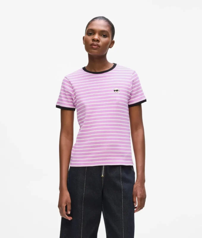 Ikon randig ribbad T-shirt Ikon randig ribbad T-shirt