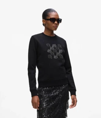 Ikon-sweatshirt med strass Ikon-sweatshirt med strass