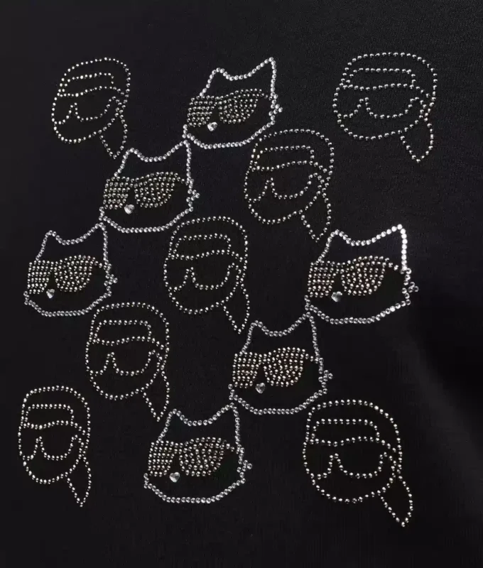 Ikon-sweatshirt med strass Ikon-sweatshirt med strass