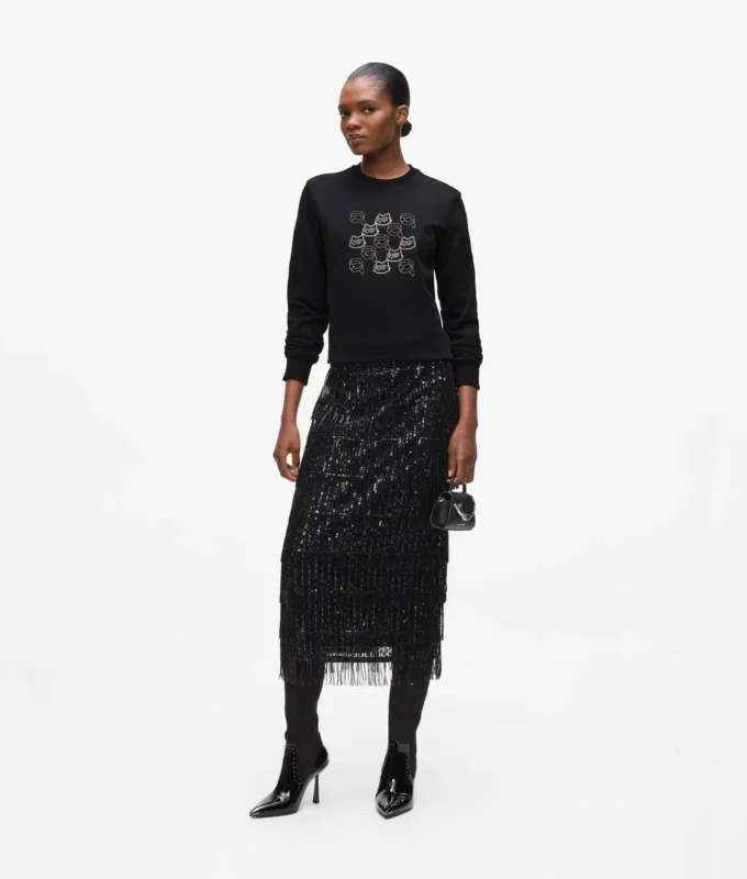 Ikon-sweatshirt med strass Ikon-sweatshirt med strass