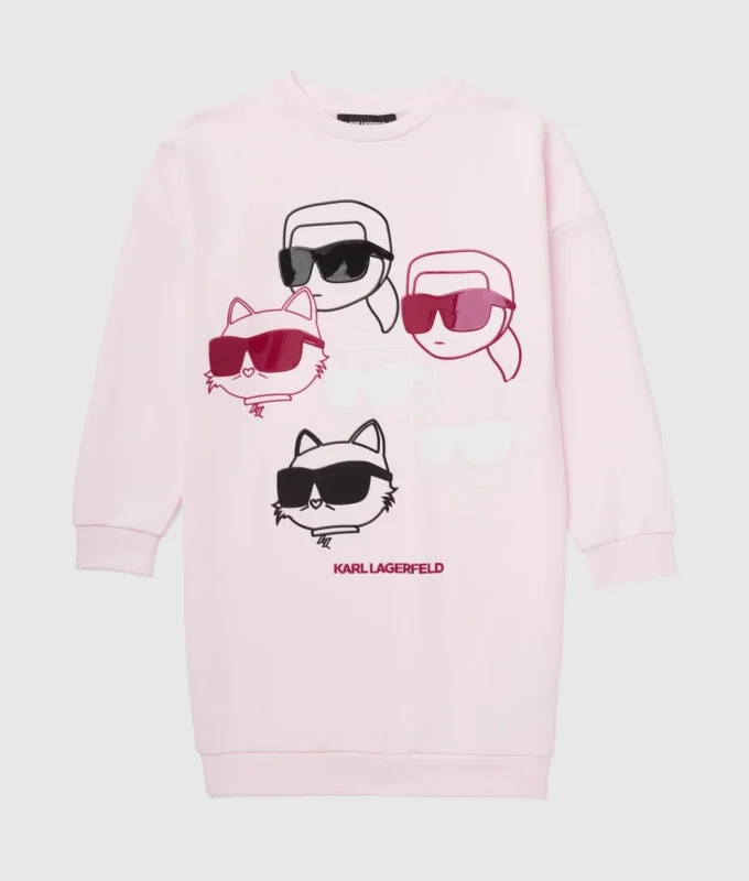 Ikon-sweatshirtklänning för flickor Ikon-sweatshirtklänning för flickor