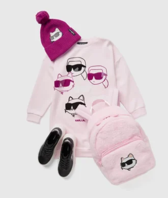 Ikon-sweatshirtklänning för flickor