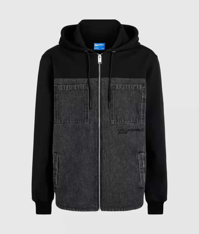 Jacka med denimpaneler Jacka med denimpaneler