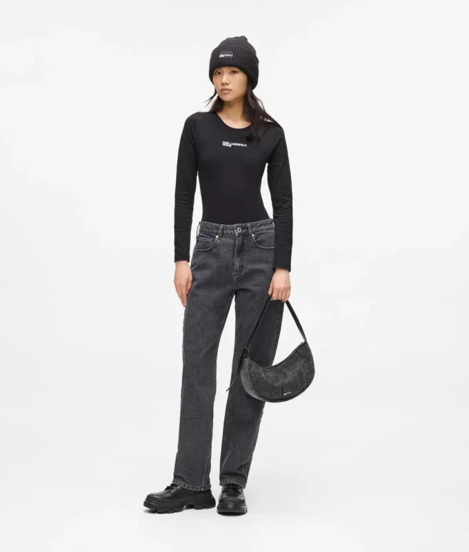 Jeans med hög midja och rak passform Jeans med hög midja och rak passform