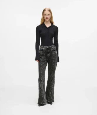Jeans med hög midja och sömmar Jeans med hög midja och sömmar
