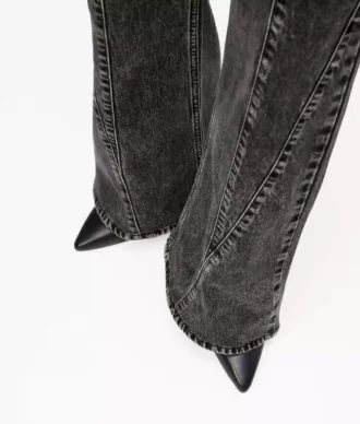 Jeans med hög midja och sömmar Jeans med hög midja och sömmar