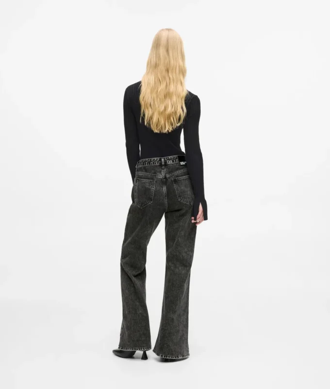 Jeans med hög midja och sömmar Jeans med hög midja och sömmar