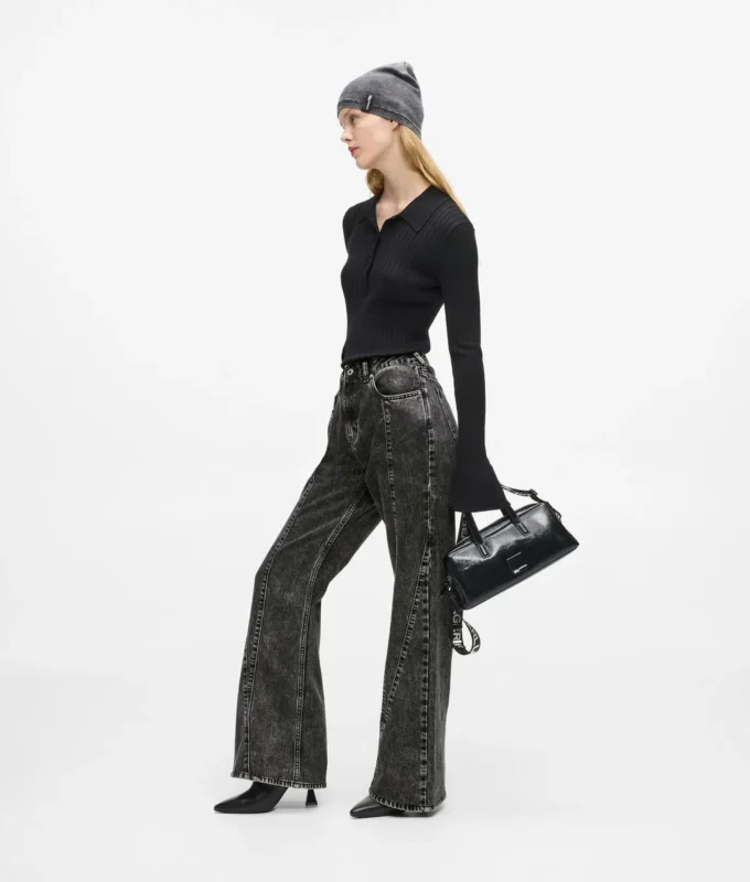 Jeans med hög midja och sömmar Jeans med hög midja och sömmar