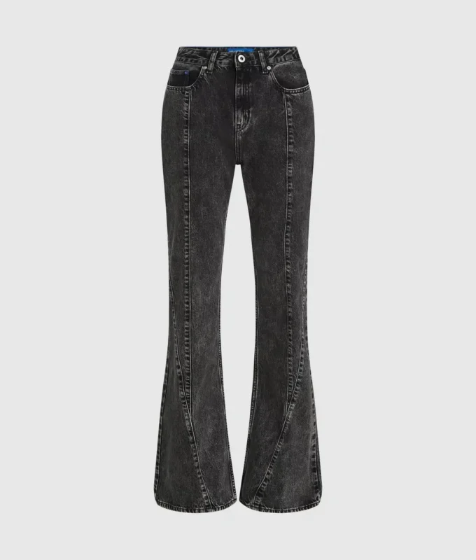 Jeans med hög midja och sömmar Jeans med hög midja och sömmar