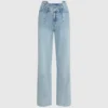 Jeans med sömmar, medellång midja och avslappnad passform Jeans med sömmar, medellång midja och avslappnad passform