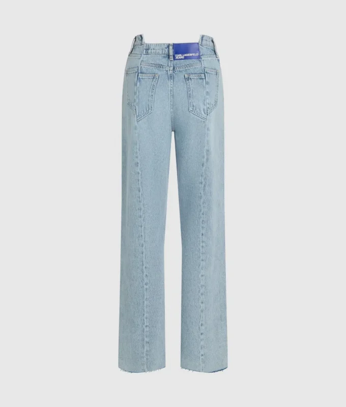 Jeans med sömmar, medellång midja och avslappnad passform Jeans med sömmar, medellång midja och avslappnad passform