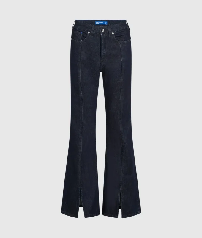 Jeans med splittad fåll