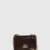 K/Autograph glansig crossbody-väska