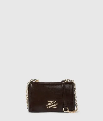 K/Autograph glansig crossbody-väska