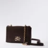 K/Autograph glansig crossbody-väska