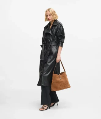 K/Autograph hobo-väska i mocka med hänglås
