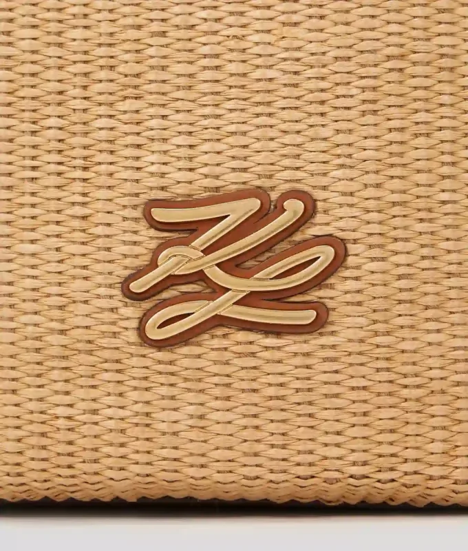 K/Autograph vävd liten hinkväska