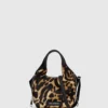 K/Hardware mini leopard tote bag