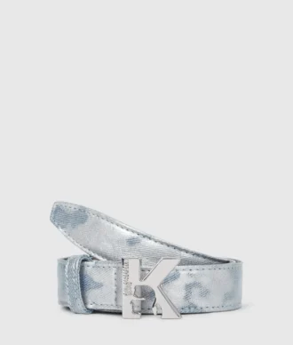 K-logo denim bälte