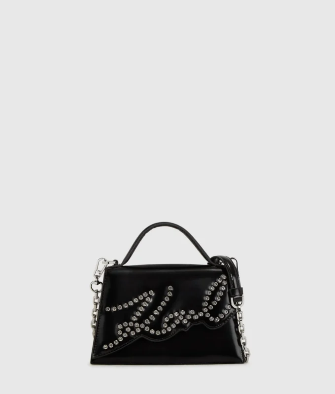 K/Signature liten crossbody-väska med nitar K/Signature liten crossbody-väska med nitar