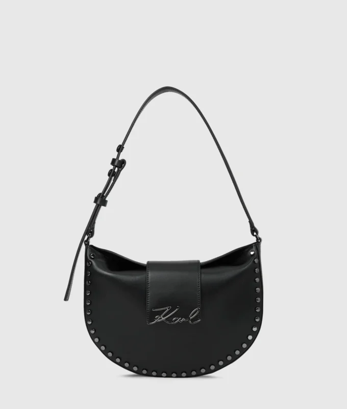 K/Signature moon bag med nitar