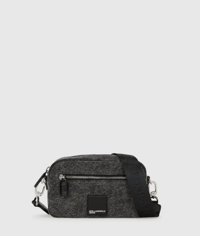 Kamera-crossbodyväska i denim