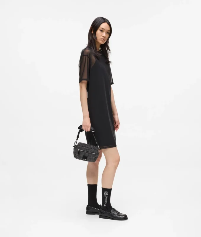 Kamera-crossbodyväska i denim