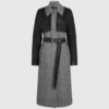 Kappa i tweed och konstläder Kappa i tweed och konstläder