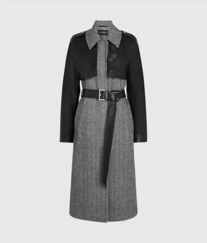 Kappa i tweed och konstläder Kappa i tweed och konstläder
