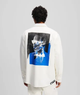 KARL PRINT DENIM OVERSHIRT KARL PRINT DENIM OVERSHIRT