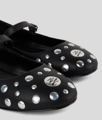 KARO MIRROR STUDS BALLET FLATS