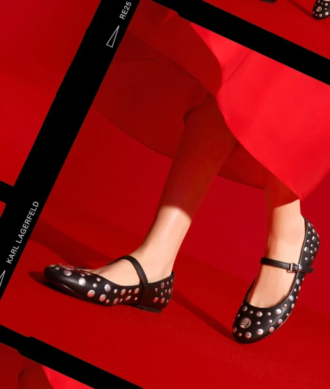 KARO MIRROR STUDS BALLET FLATS KARO MIRROR STUDS BALLET FLATS