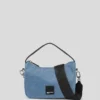 KLJ BOX LOGO COATED MINI HOBO BAG