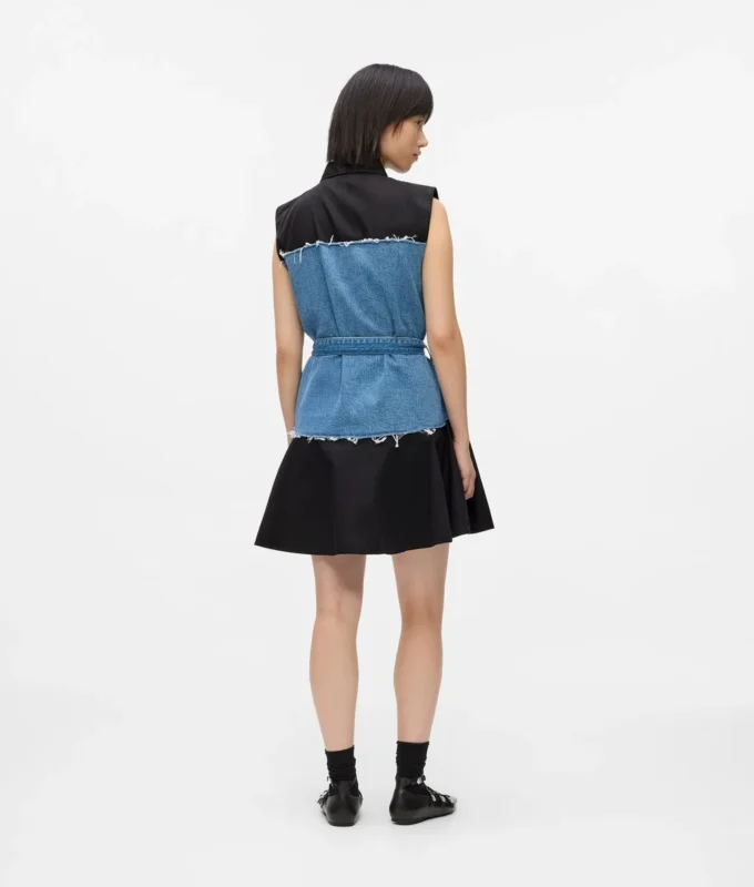 Klänning med denimöverdel Klänning med denimöverdel